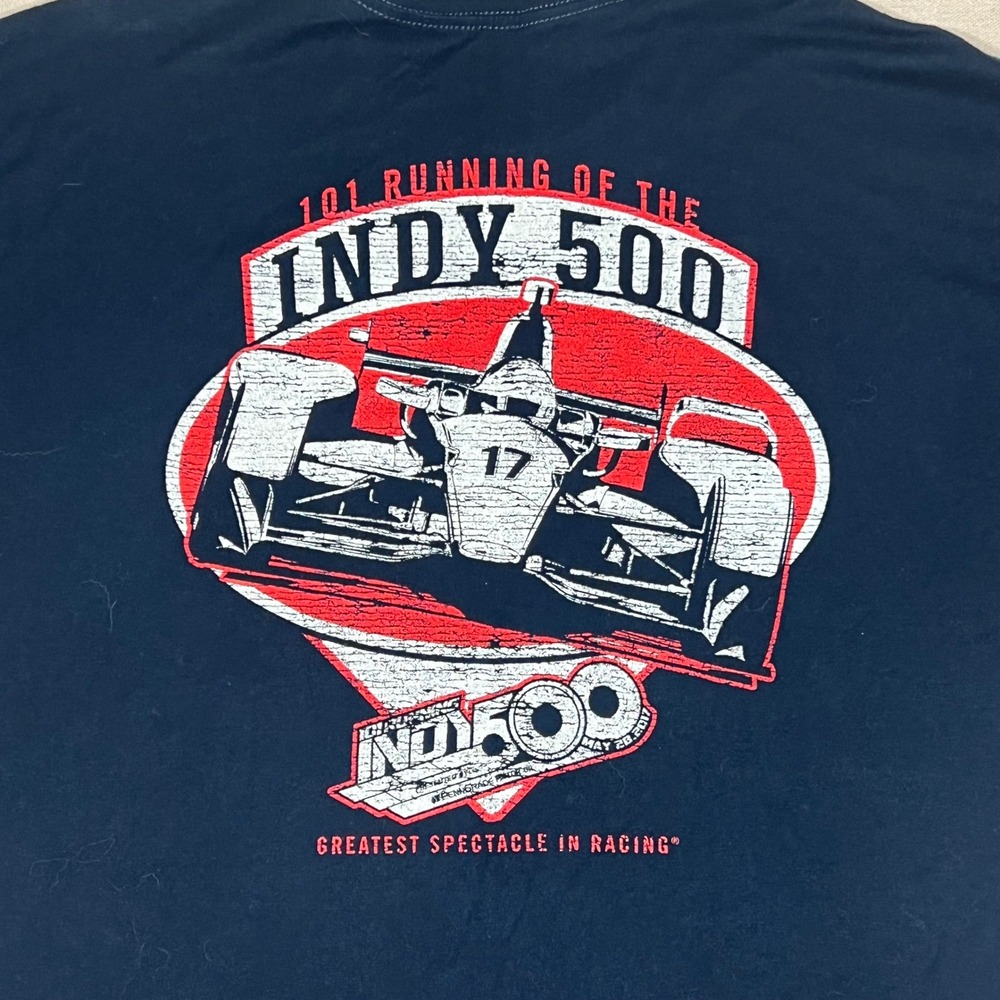 IndyCar Indianapolis Indy 500 Racing Graphic T-Shirt Mens XL Black - Picture 4 of 7